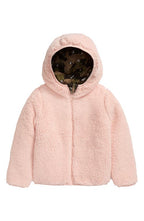 Tucker + Tate Kids' Reversible Faux Shearling Hooded Jacket in Pink English- Camo Stars  Size 8