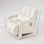 Modern Upholstered Accent Chair, Comfortable Fabric With A Pillow
