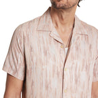 Dan // Camp Collar Shirt in Print // Grapefruit