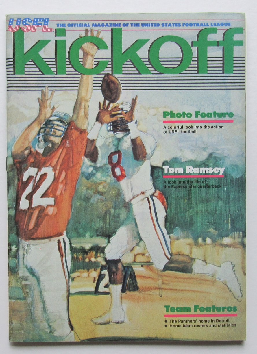 1983 USFL  Oakland Invaders  vs. Washington Federals Game Program 181327
