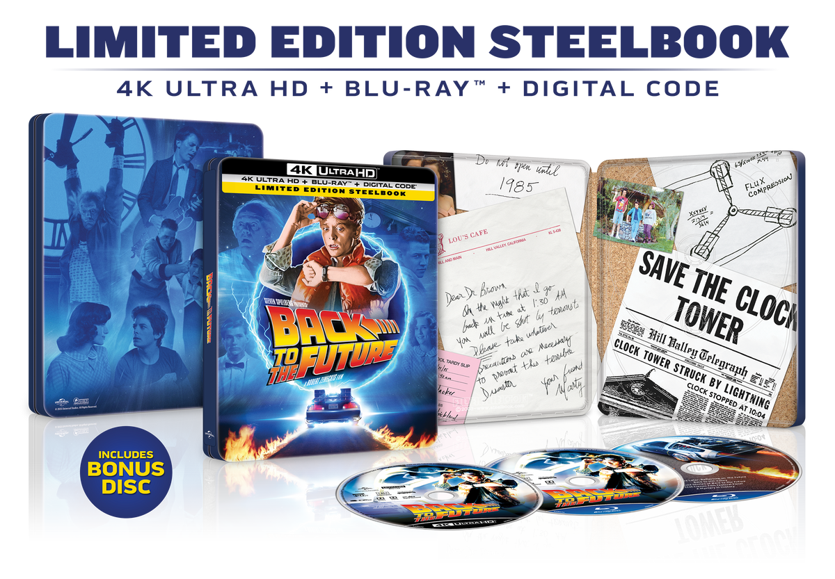 Back to the Future Limited Edition Steelbook (4K Ultra HD + Blu-ray™ + Digital Code) [2025]