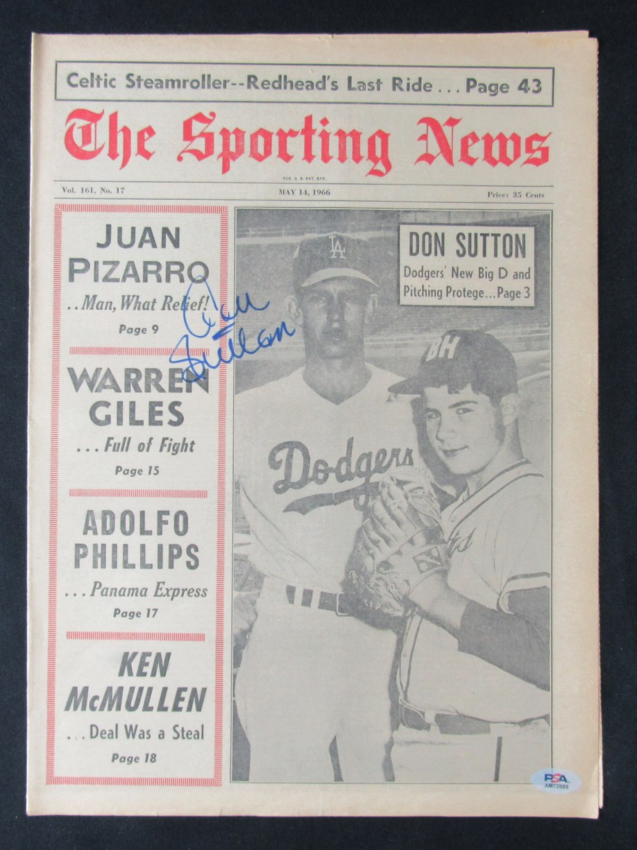 Don Sutton HOF Signed May 14, 1966 The Sporting News Newspaper PSA/DNA 184622