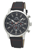 Porsamo Bleu Ryder Chronograph Canvas Silver Tone and Black Men's Watch 1521BRYF