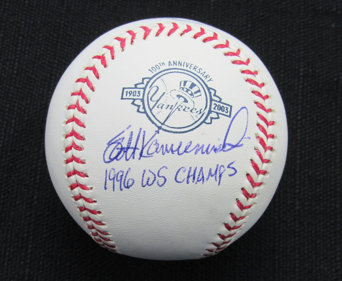 Scott Kamieniecki Signed/Auto Yankees 100th OML Baseball MAB Inscr 187042