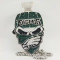 Newest Sports Team Logo Bandit Skull  Pendant Necklace – Iced Out Hip Hop Jewelry for True Fans