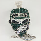 Newest Sports Team Logo Bandit Skull  Pendant Necklace – Iced Out Hip Hop Jewelry for True Fans
