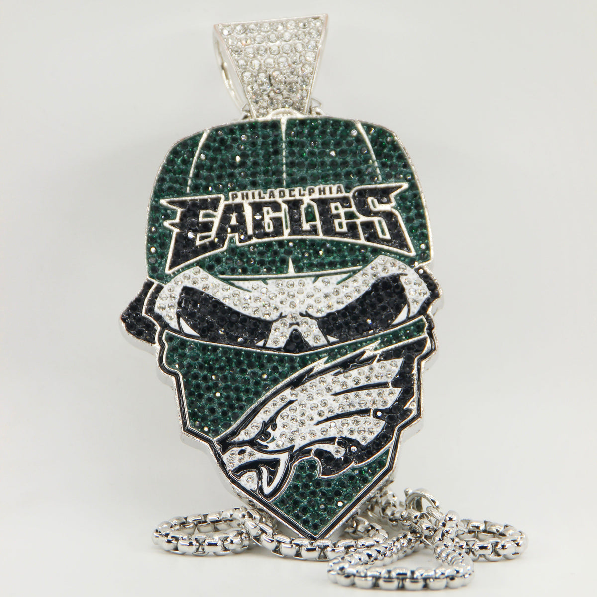 Newest Sports Team Logo Bandit Skull  Pendant Necklace – Iced Out Hip Hop Jewelry for True Fans