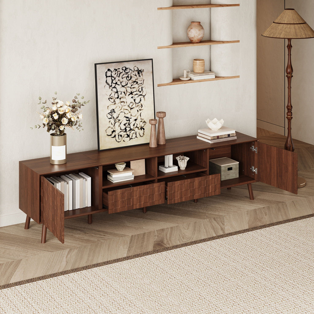 TV Stand With Drawers - Walnut
