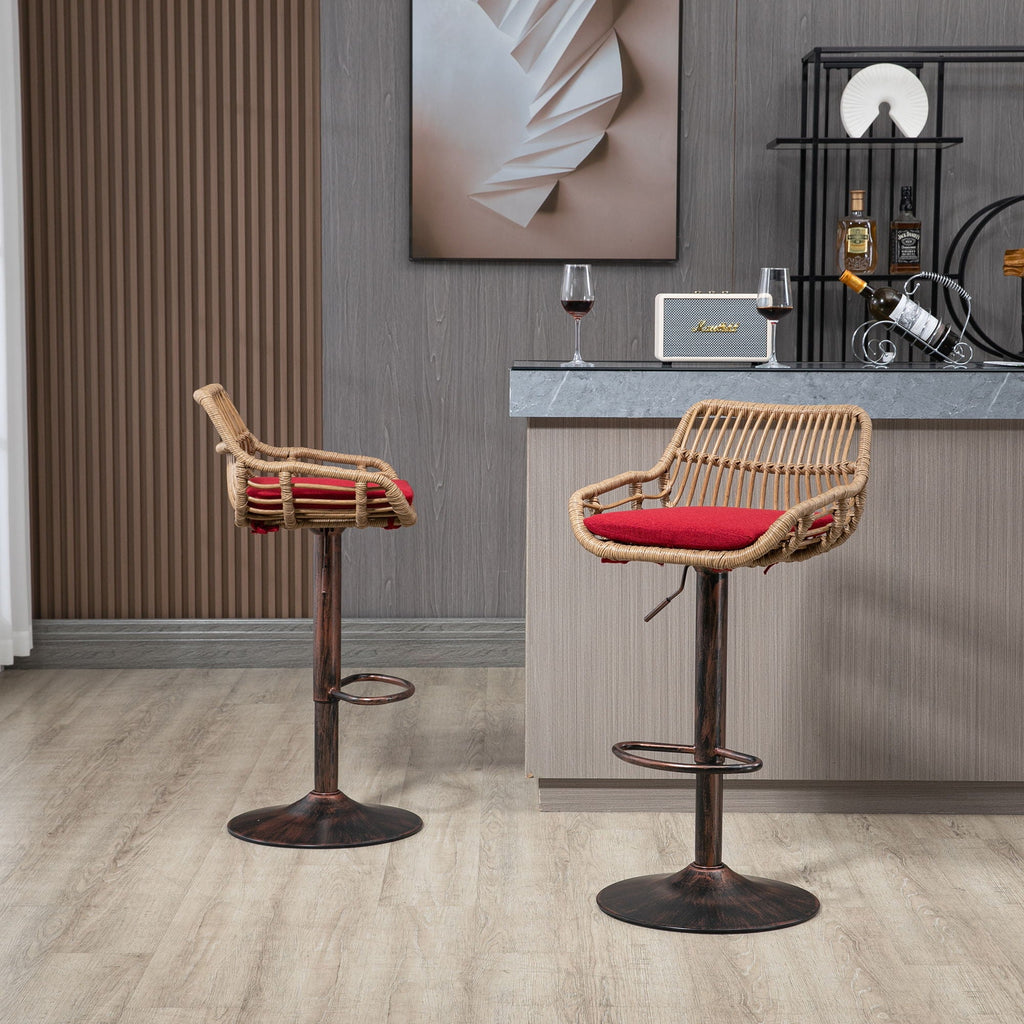 Modern Swivel Bar Stools Adjustable Counter Chairs