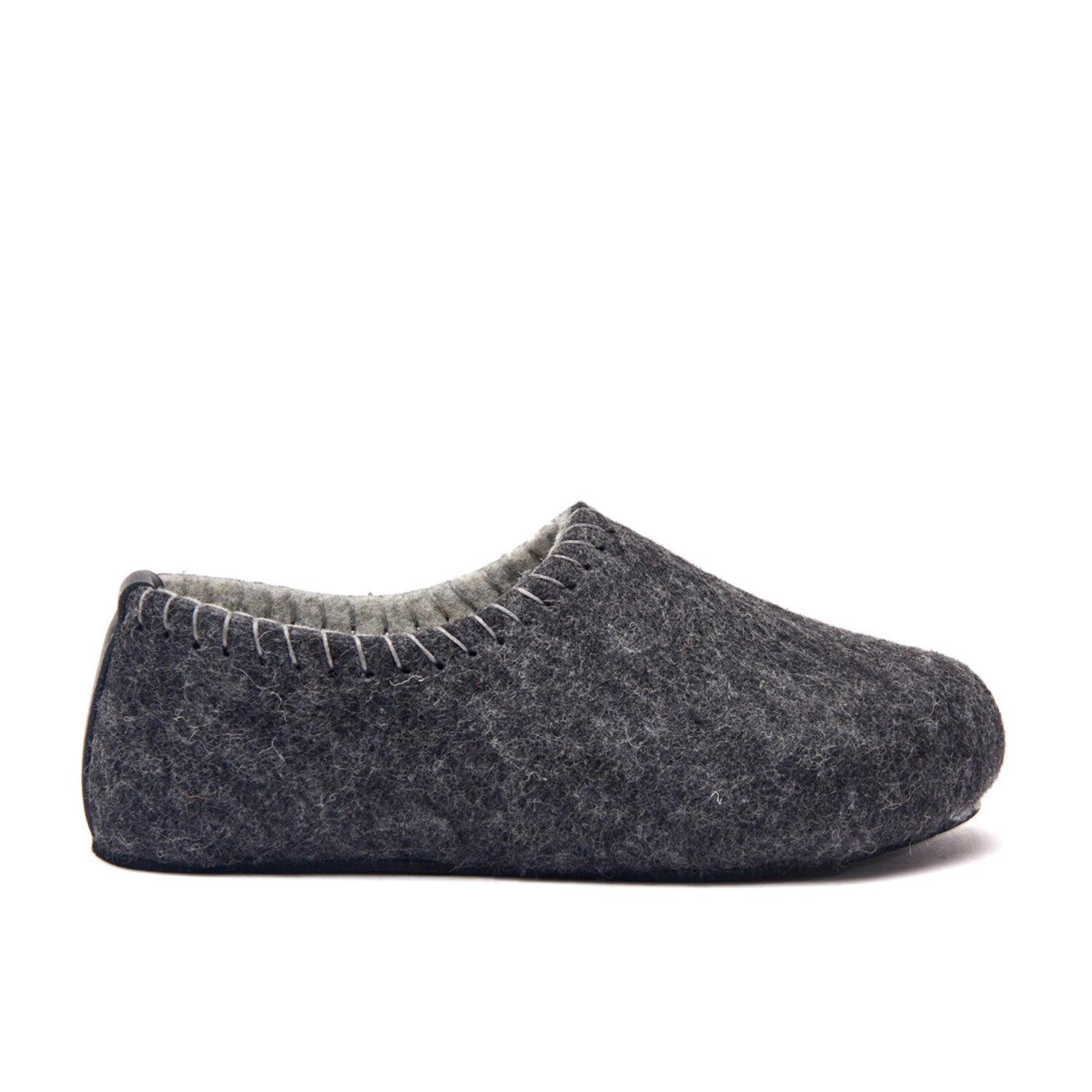 Yew Wool Slipper // Dark Grey + Gray