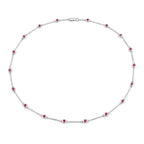 2.34 Carat Genuine Ruby .925 Sterling Silver Necklace