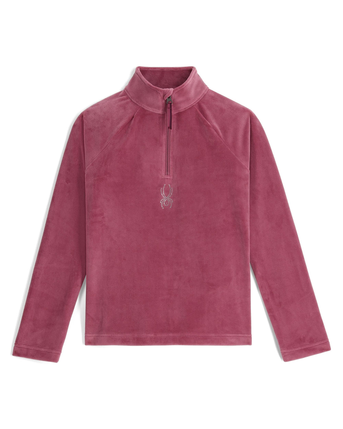 SPYDER Girls' Shimmer Bug Half Zip T-Neck