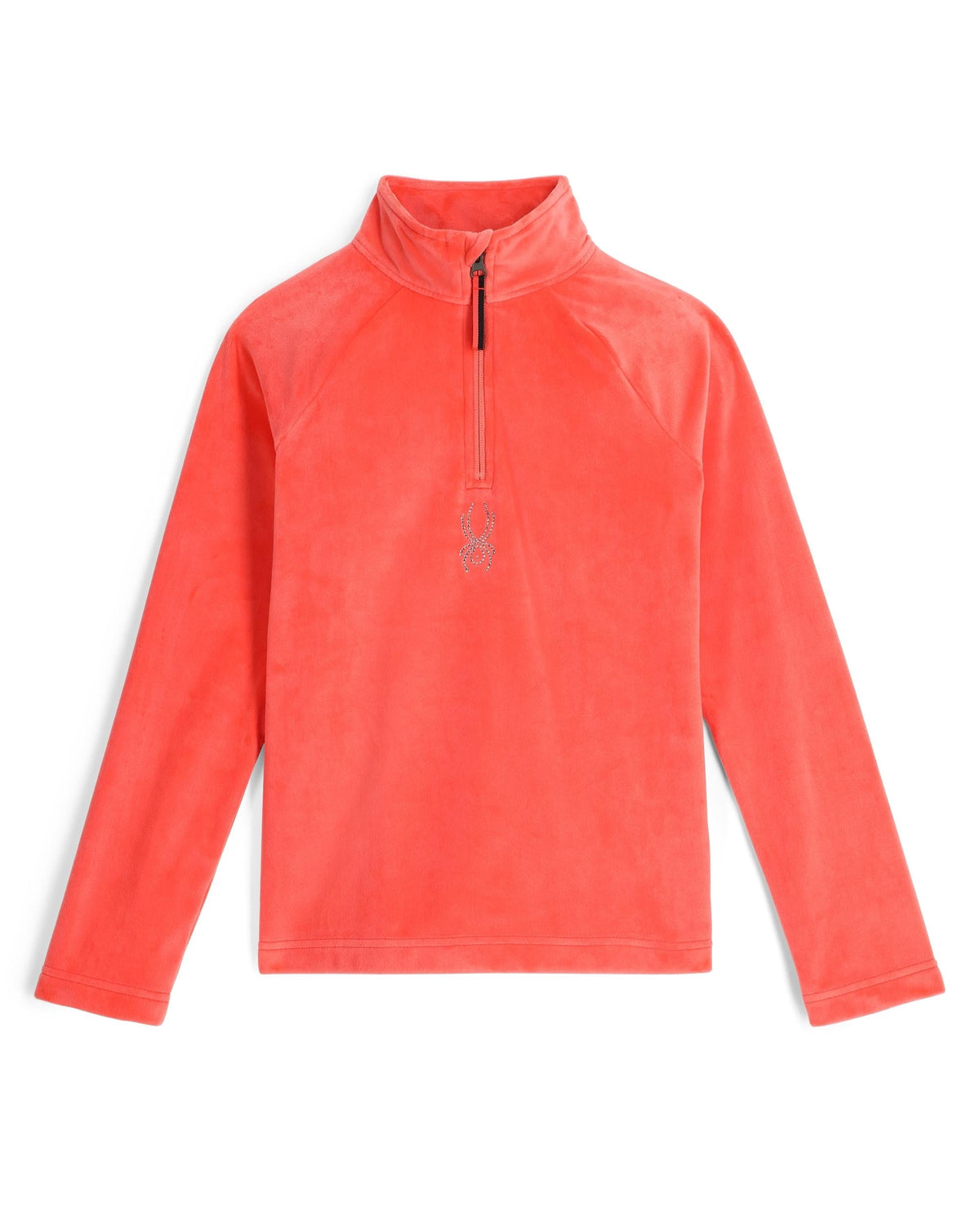 SPYDER Girls' Shimmer Bug Half Zip T-Neck