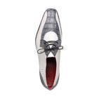 Moncalieri // Alligator + Cobra Skin Leather Oxfords // Gray + White