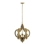 Farmhouse Chandelier, 6 Light Wood Chandelier Living Room Entryway
