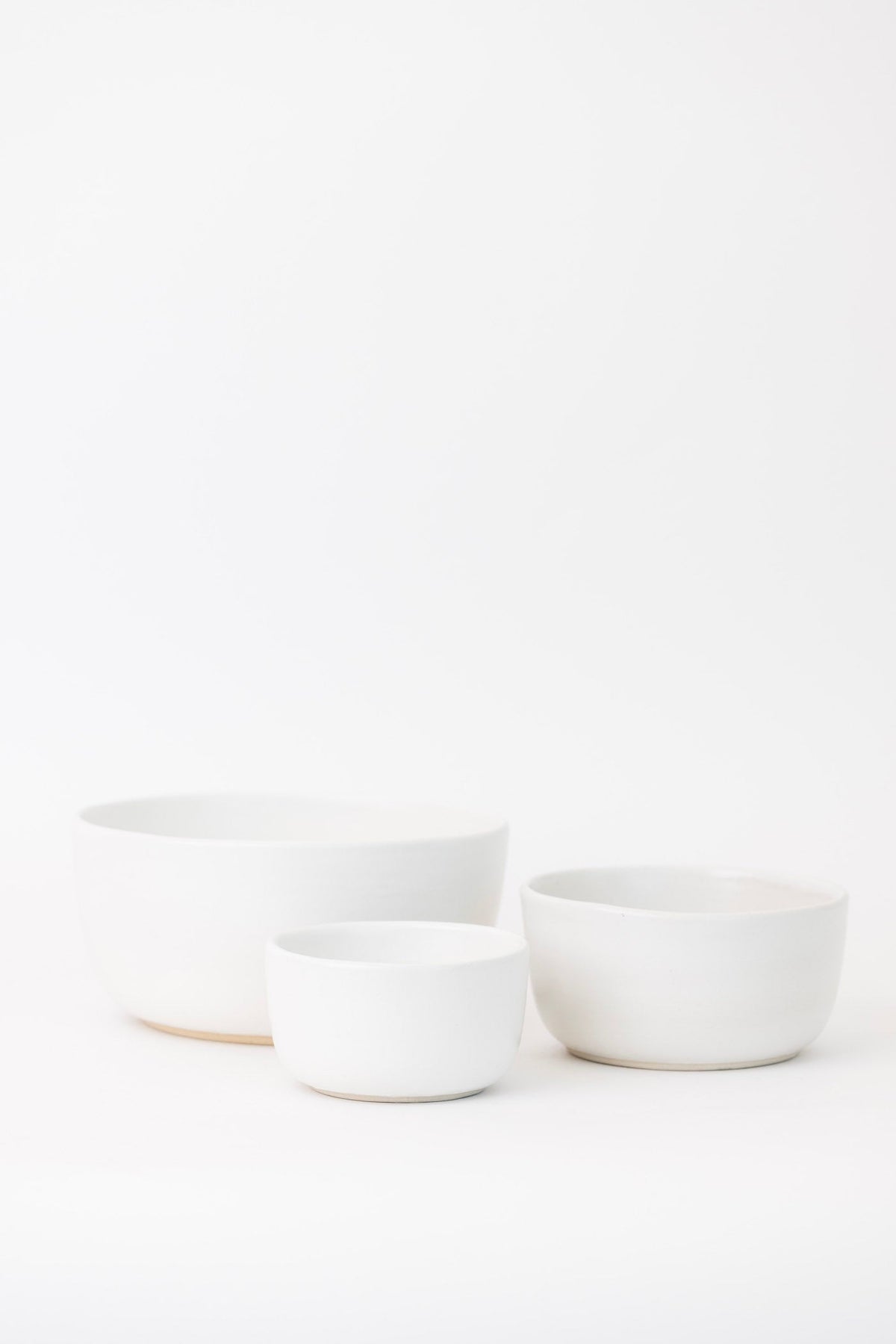 Wallace Nesting Bowls - Matte White - Set of 3