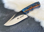 Handcrafted Hunting Knife | Personalized Fixed Blade with Pine Cone Handle