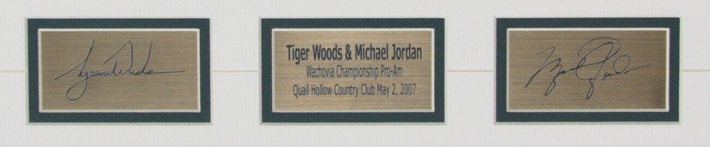 Tiger Woods/Michael Jordan 11x14 Framed Photo w/Laser Engraved Autographs 135055