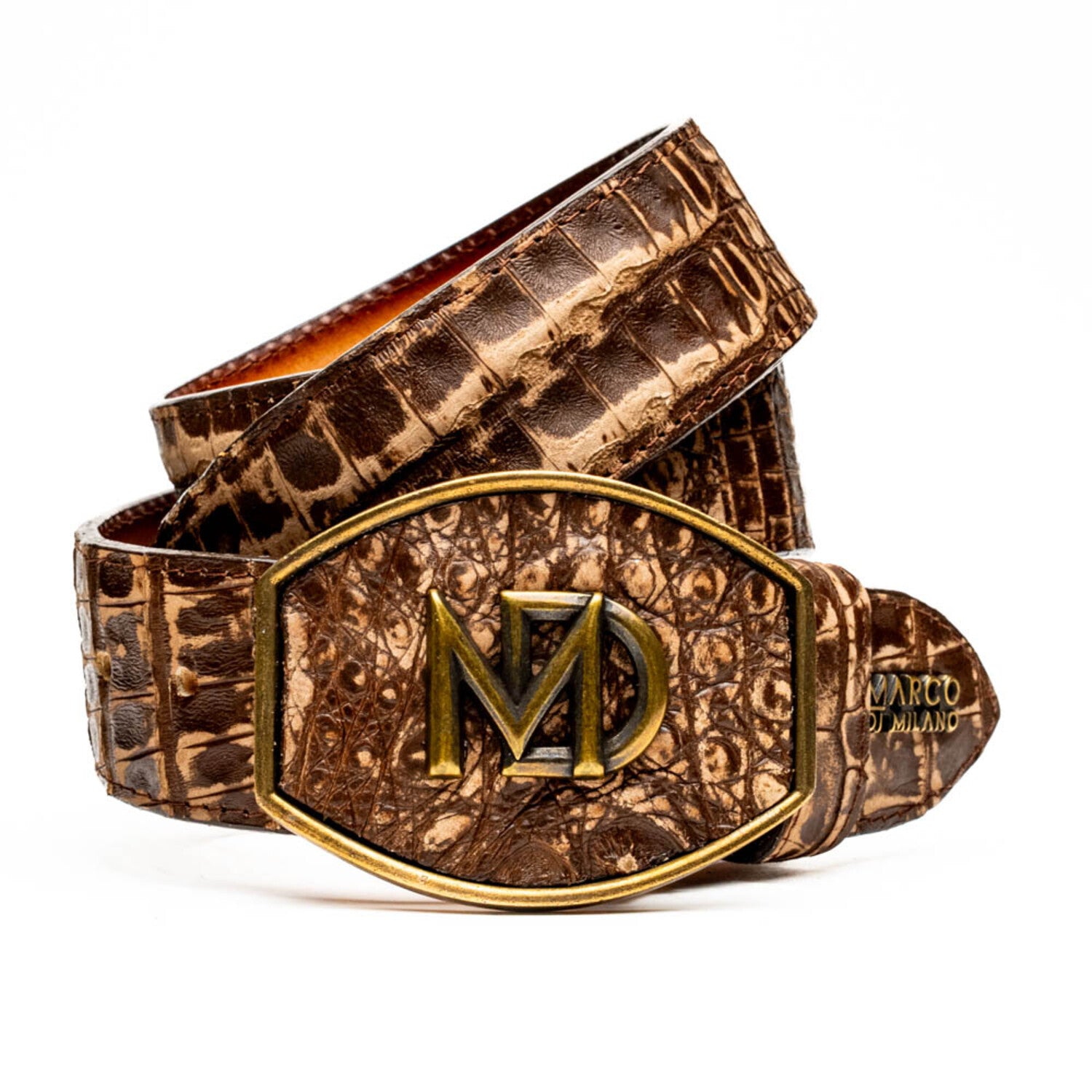 Iowa // Caiman Leather Belt // Brown
