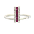 .30ct Ruby Diamond Ring 14KT White Gold