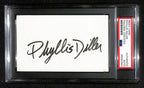 Phyllis Diller Signed 3x5 Index Card Stand-up Comedian PSA/DNA 184367