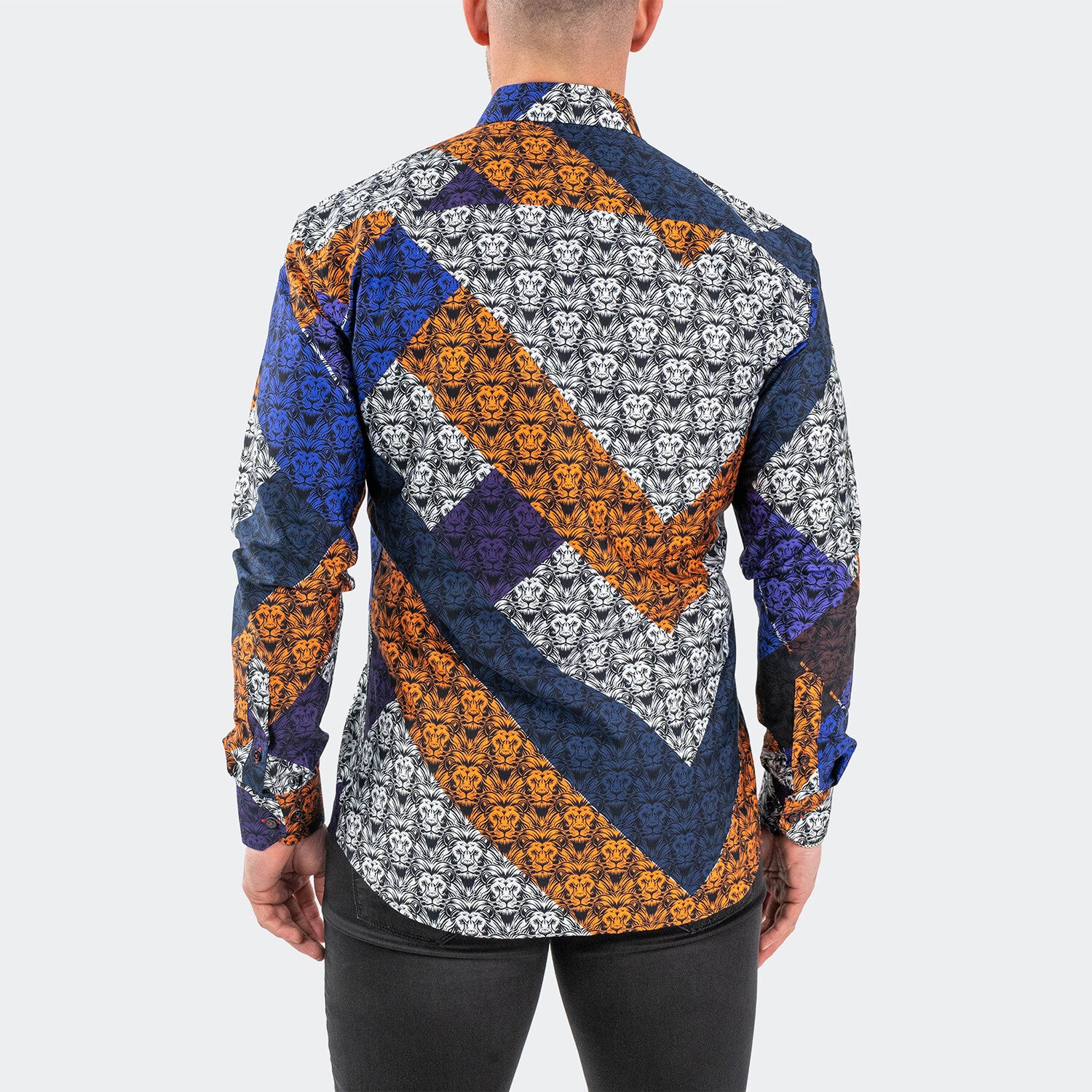Fibonacci Afro Lion Button-Up // Black