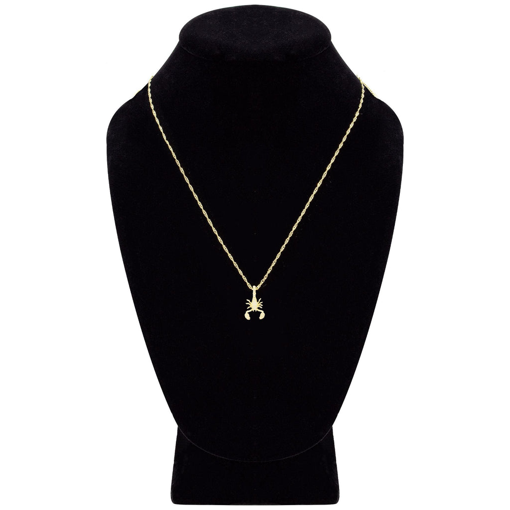 Scorpion Cubic Zirconia Pendant With Necklace Set 14K Gold Filled