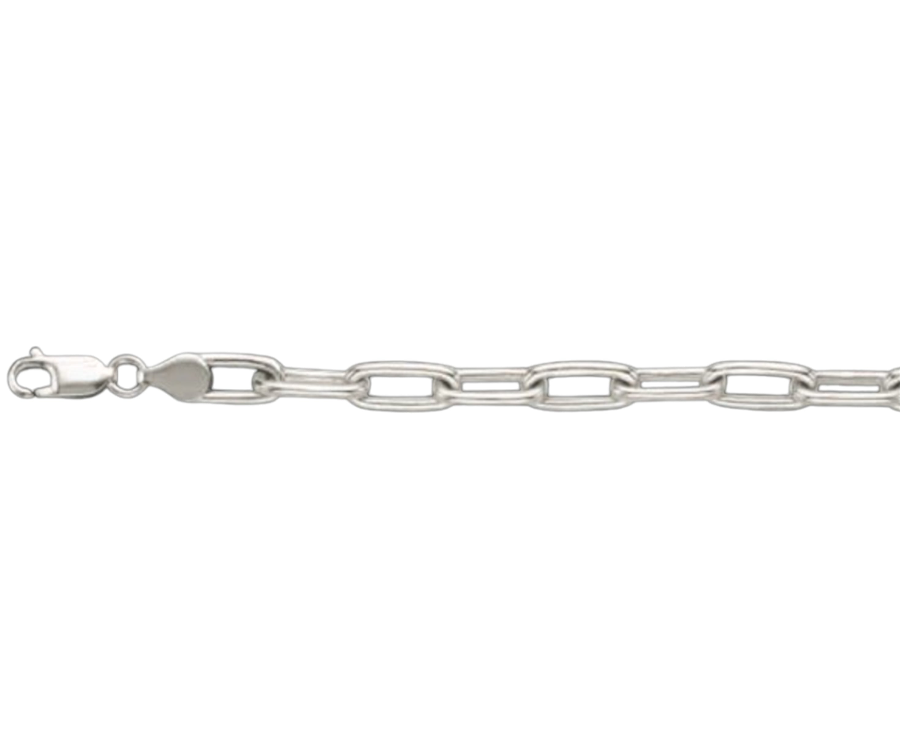 Paperclip Solid White/Yellow/Rose Gold Handmade Bracelet , 7mm, 6.5-10 Inch