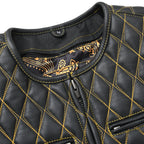 Tactical Emerald Men’s Motorcycle Leather Vest