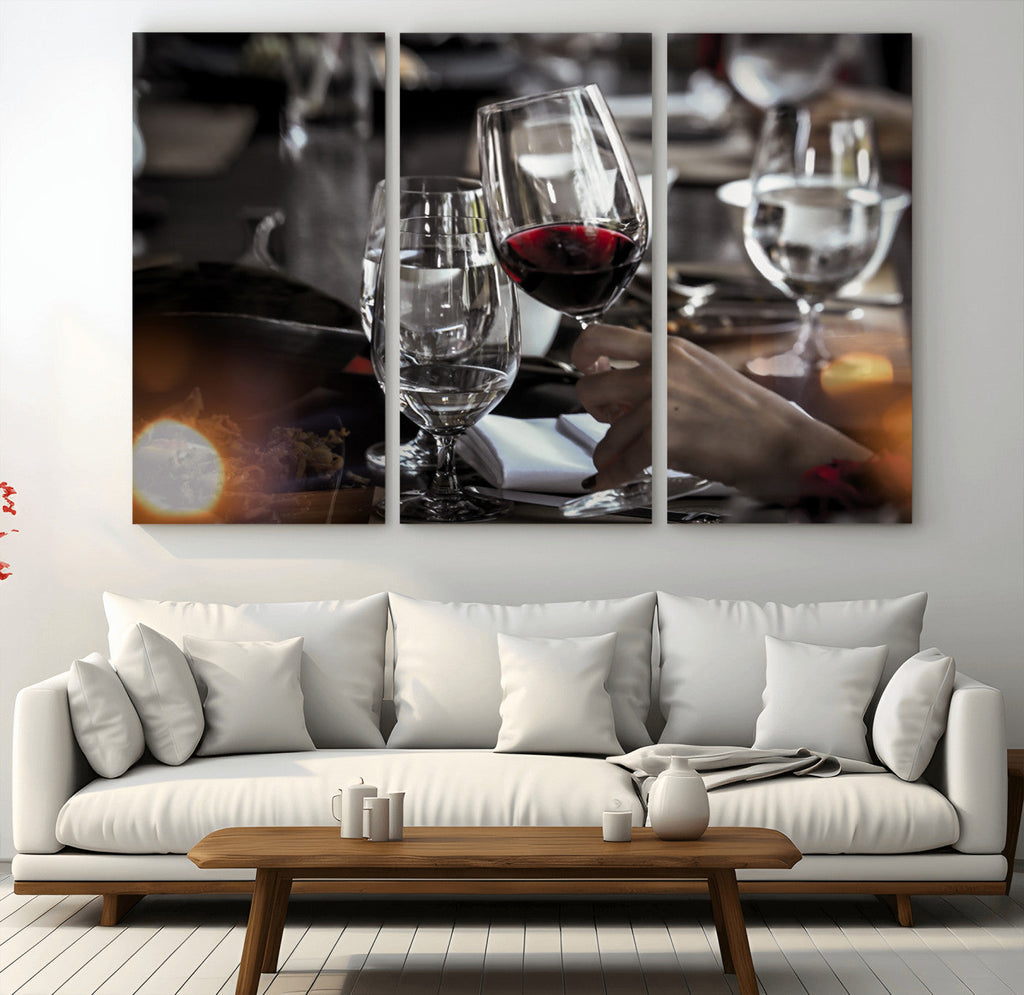 Red Wine and Glass Canvas Print
