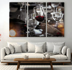 Red Wine and Glass Canvas Print