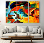 Human Love Figures Abstract Wall Art Canvas Print