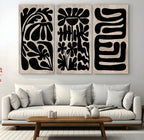 Canvas Print Wall Art Abstract Art Boho, Framed Boho Art