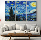 Vincent Van Gogh The Starry Night Abstract Wall Art Canvas Print