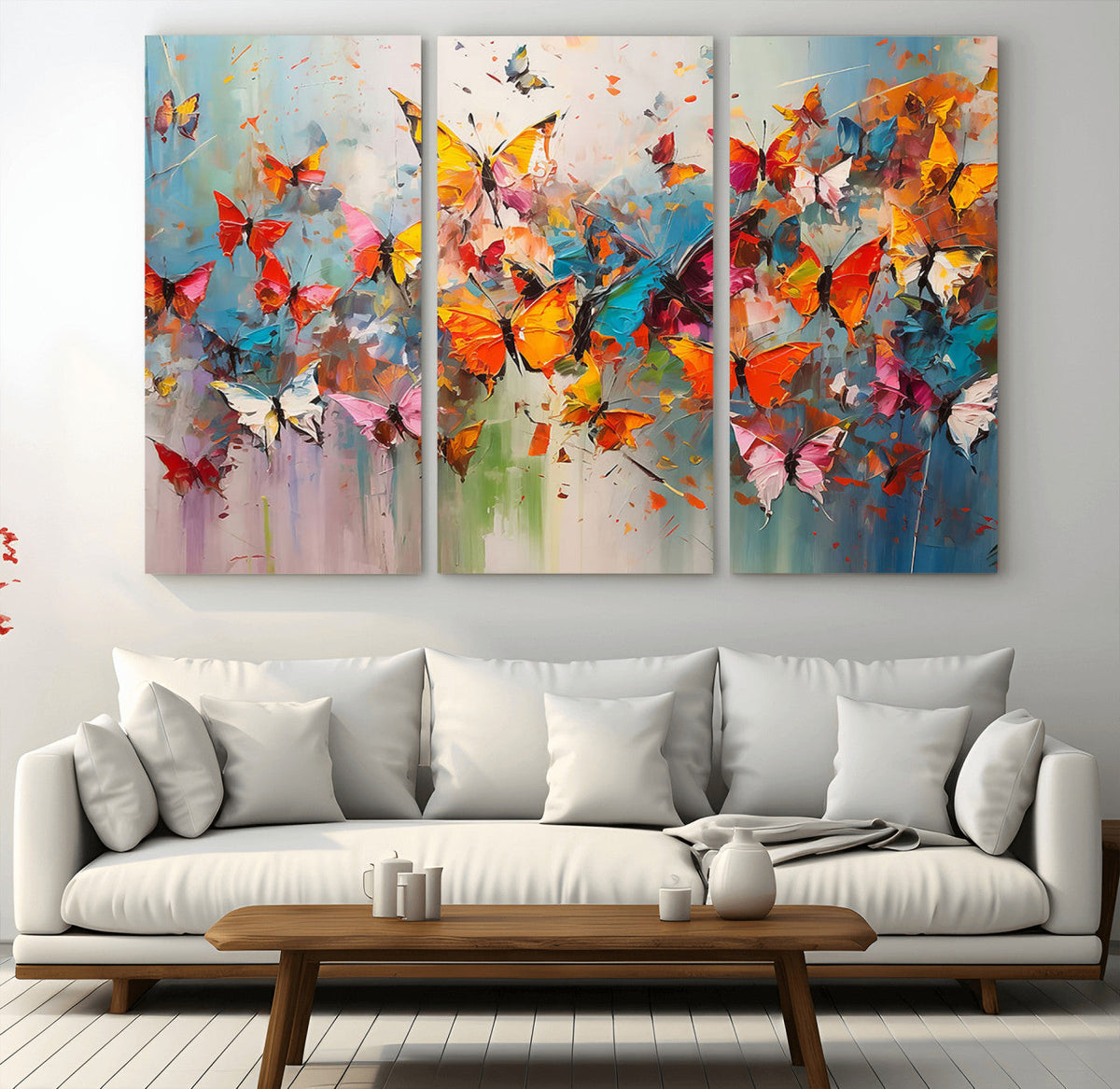 Abstract Butterfly Wall Art Canvas Print