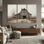 Farmhouse Rustic Barn Wall Art Canvas Print, Framed and Ready to Hang