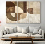 Wabi Sabi Geometric Wall Art | Abstract Modern Minimalist Canvas Print