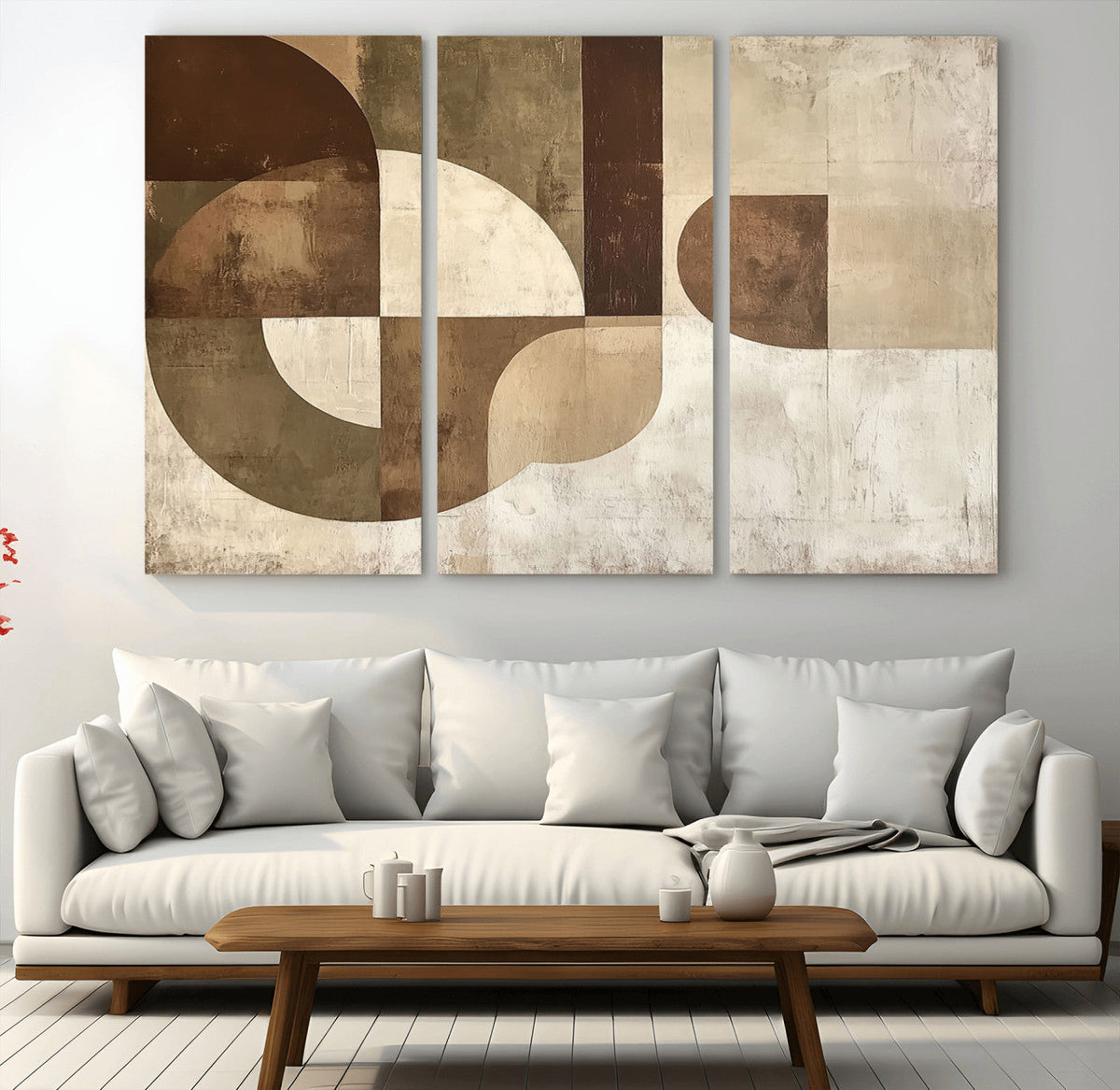 Wabi Sabi Geometric Wall Art | Abstract Modern Minimalist Canvas Print
