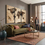 World Map Wall Art Canvas Print