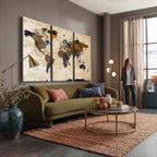 World Map Canvas Art Print | Framed Travel Map Wall Art