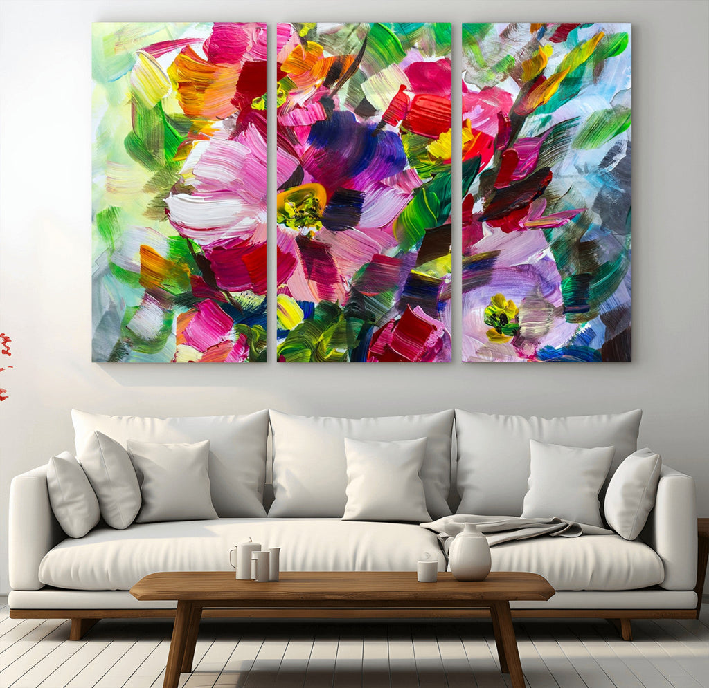 Oil Flower Abstract Canvas Print