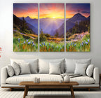 Mountain and Spring Wall Art Canvas Print