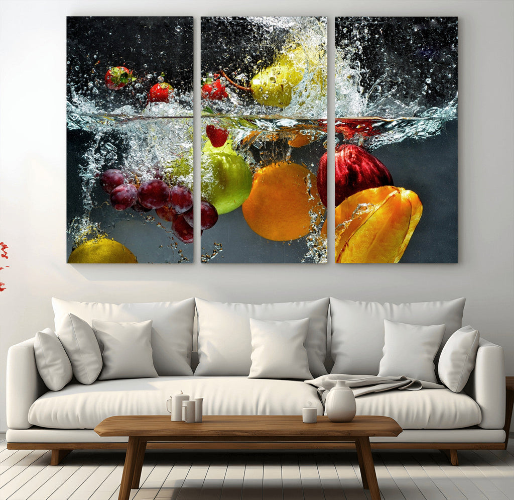 Kitchen Vegetables World Wall Art Canvas Print