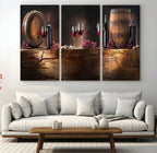 Wine and Barrels Wall Art Canvas Print
