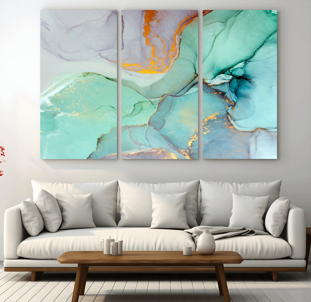 Colorful Marble Fluid Effect Canvas Wall Art Print