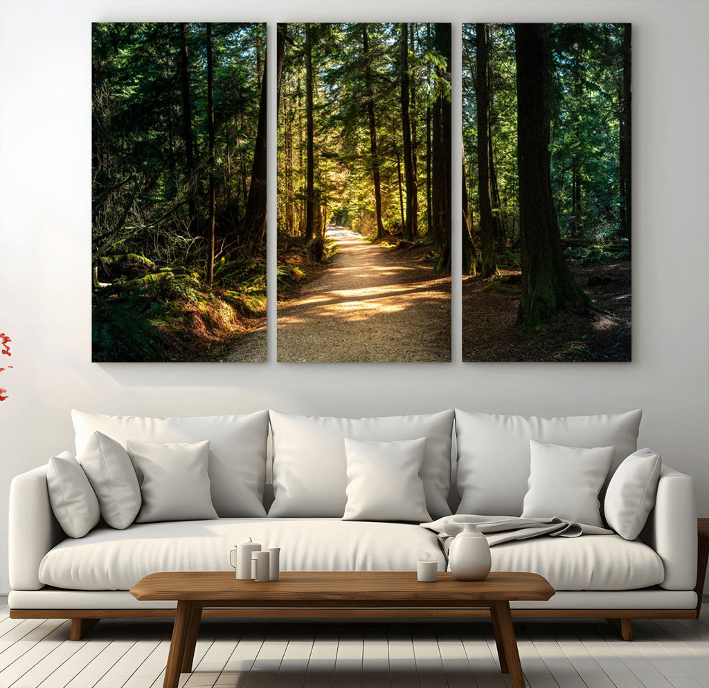 Natural Landscape Wall Art Relaxing Forest Canvas Print
