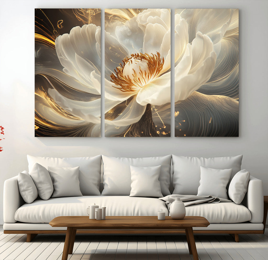 Abstract Floral Wall Art Canvas Print