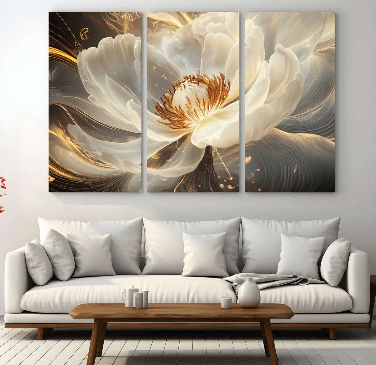 Abstract Floral Wall Art Canvas Print