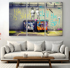 Banksy Life is Short Wall Art, Iconic Graffiti Street Art Canvas Print