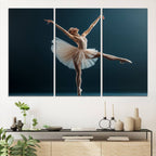 Ballet Dancer Wall Art | Framed Graceful Pose Canvas